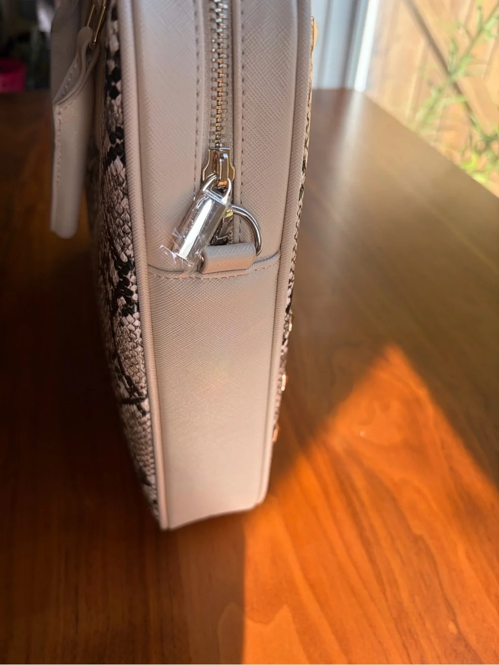 WHBM Snake Print Studded Laptop Bag Briefcase NWT